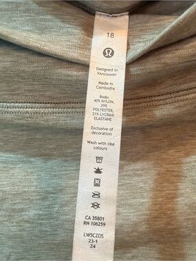 lululemon athletica Olive Green Heather Leggings